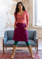 Aalia Skirt Corduroy Plum