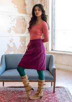 Aalia Skirt Corduroy Plum