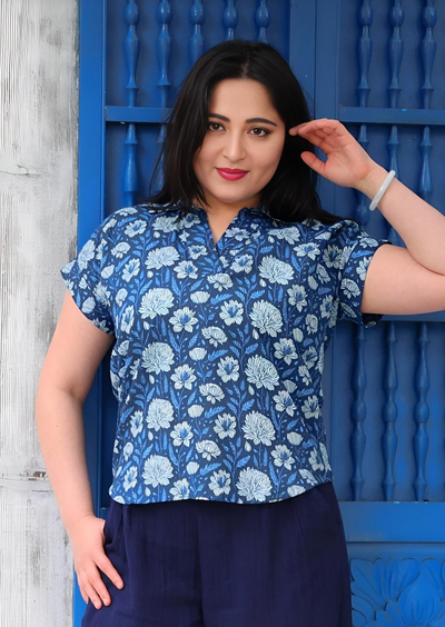Aria Top Blue Meadow