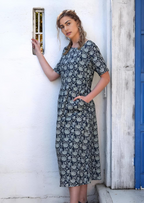 August Dress Indigo
