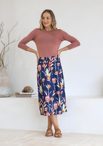 Belt Loop Skirt Bird of Paradise