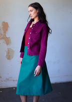 Belt Loop Skirt Corduroy Teal