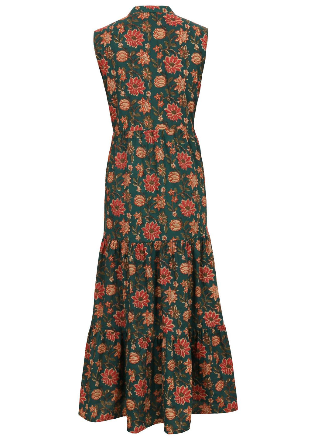 Boho Tiered Maxi Dress Vanya Green