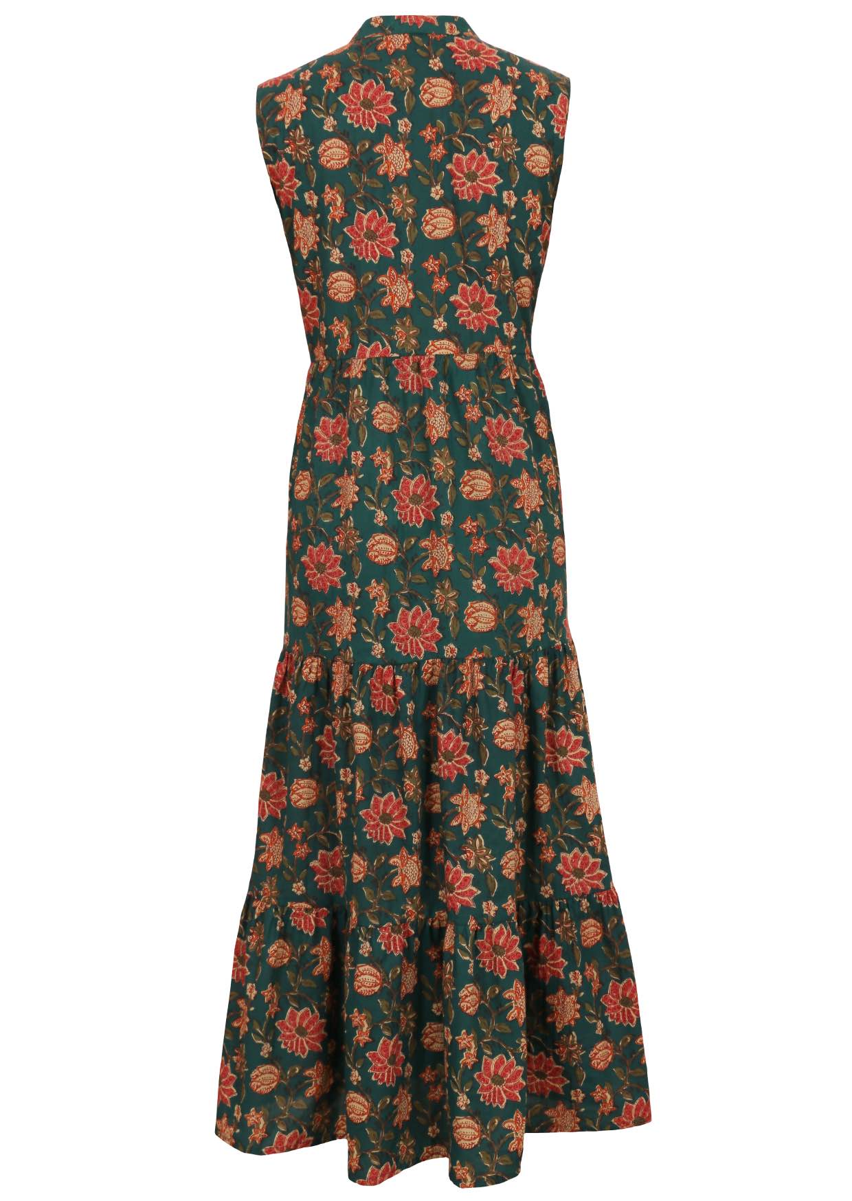 Boho Tiered Maxi Dress Vanya Green