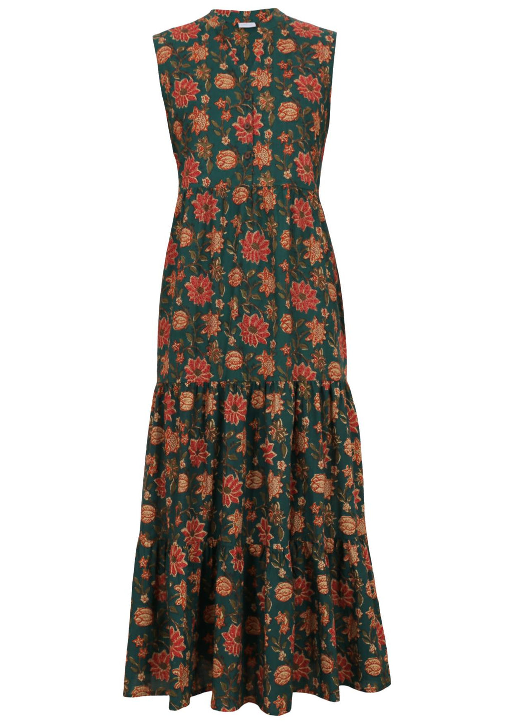 Boho Tiered Maxi Dress Vanya Green