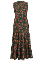 Boho Tiered Maxi Dress Vanya Green