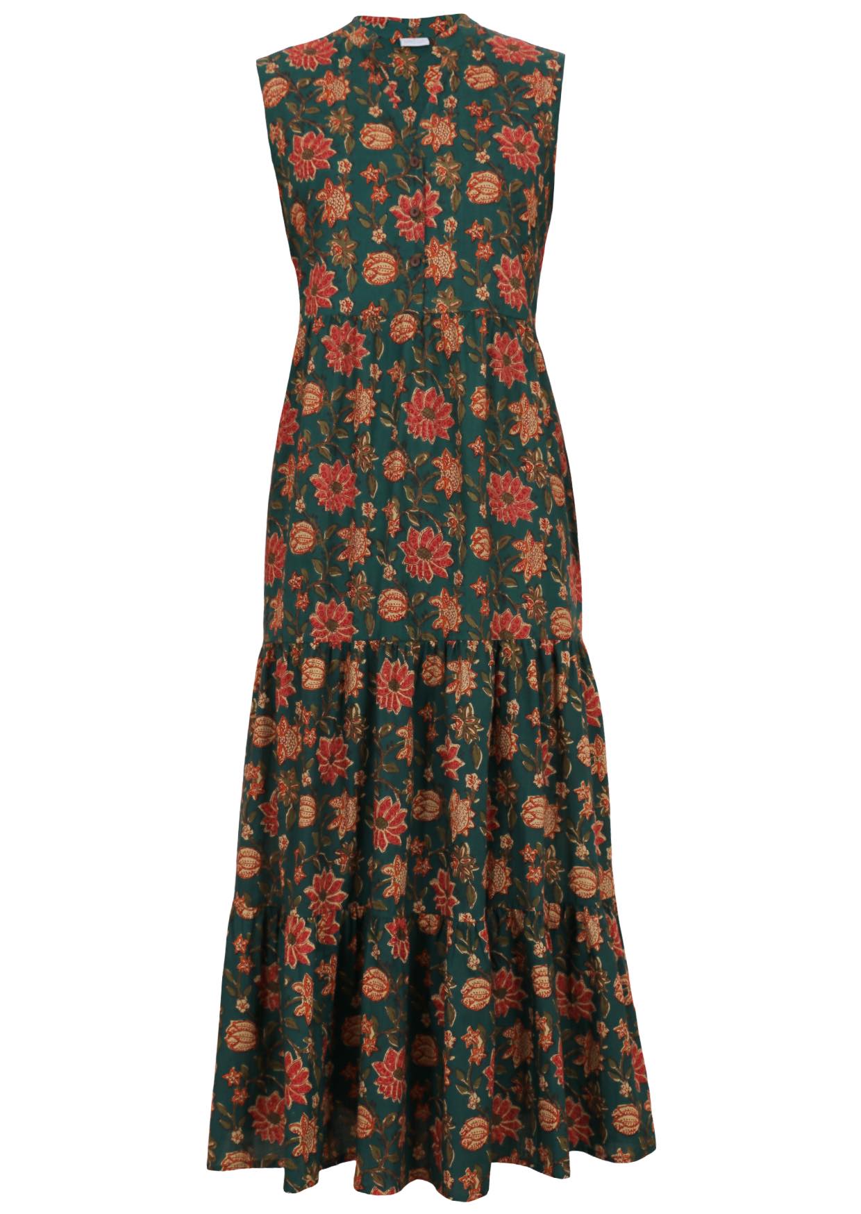 Boho Tiered Maxi Dress Vanya Green