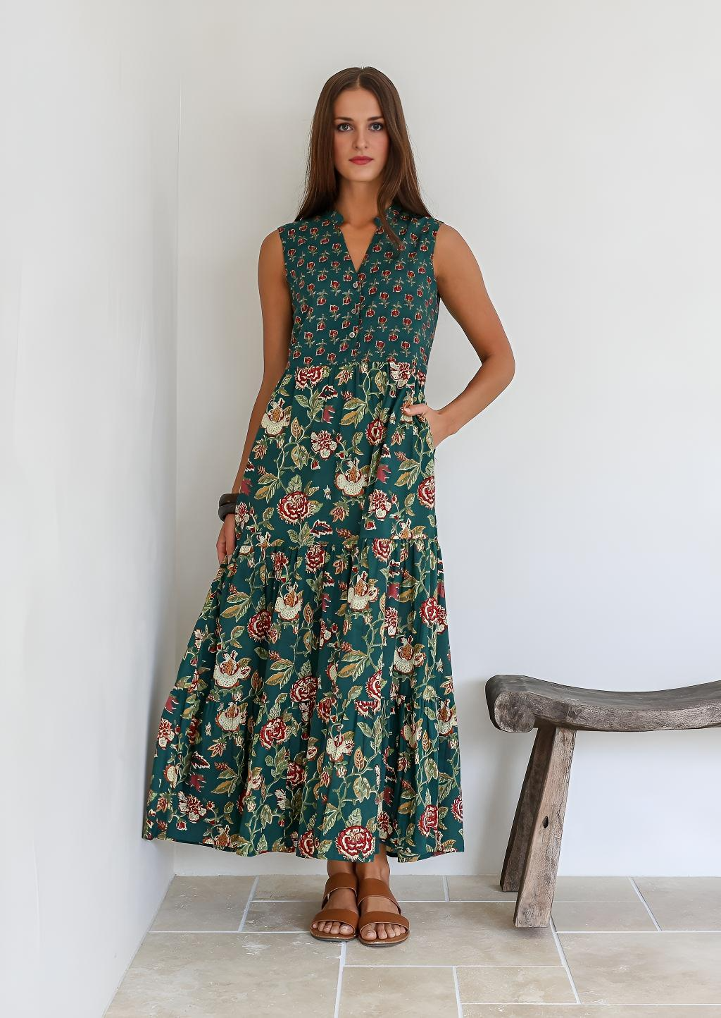 Boho Tiered Maxi Dress Wild Garland