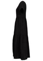 Midi length double layer cotton gauze dress