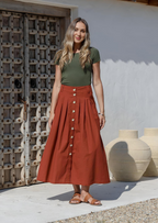 Cora Skirt Burnt Henna