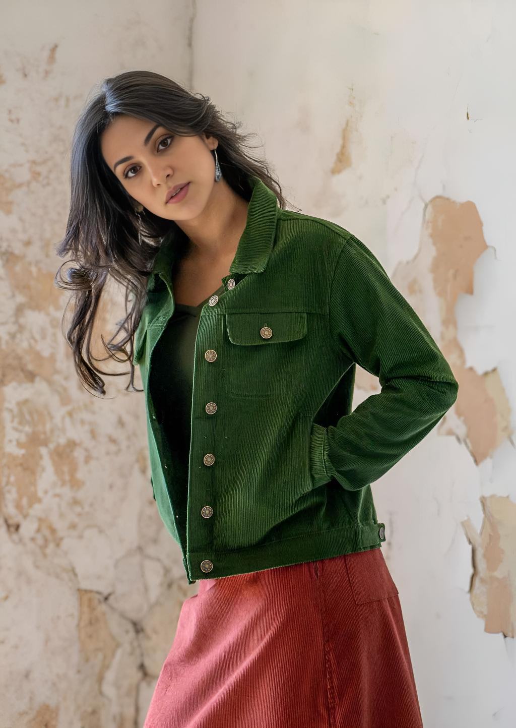 Corduroy Jacket Green