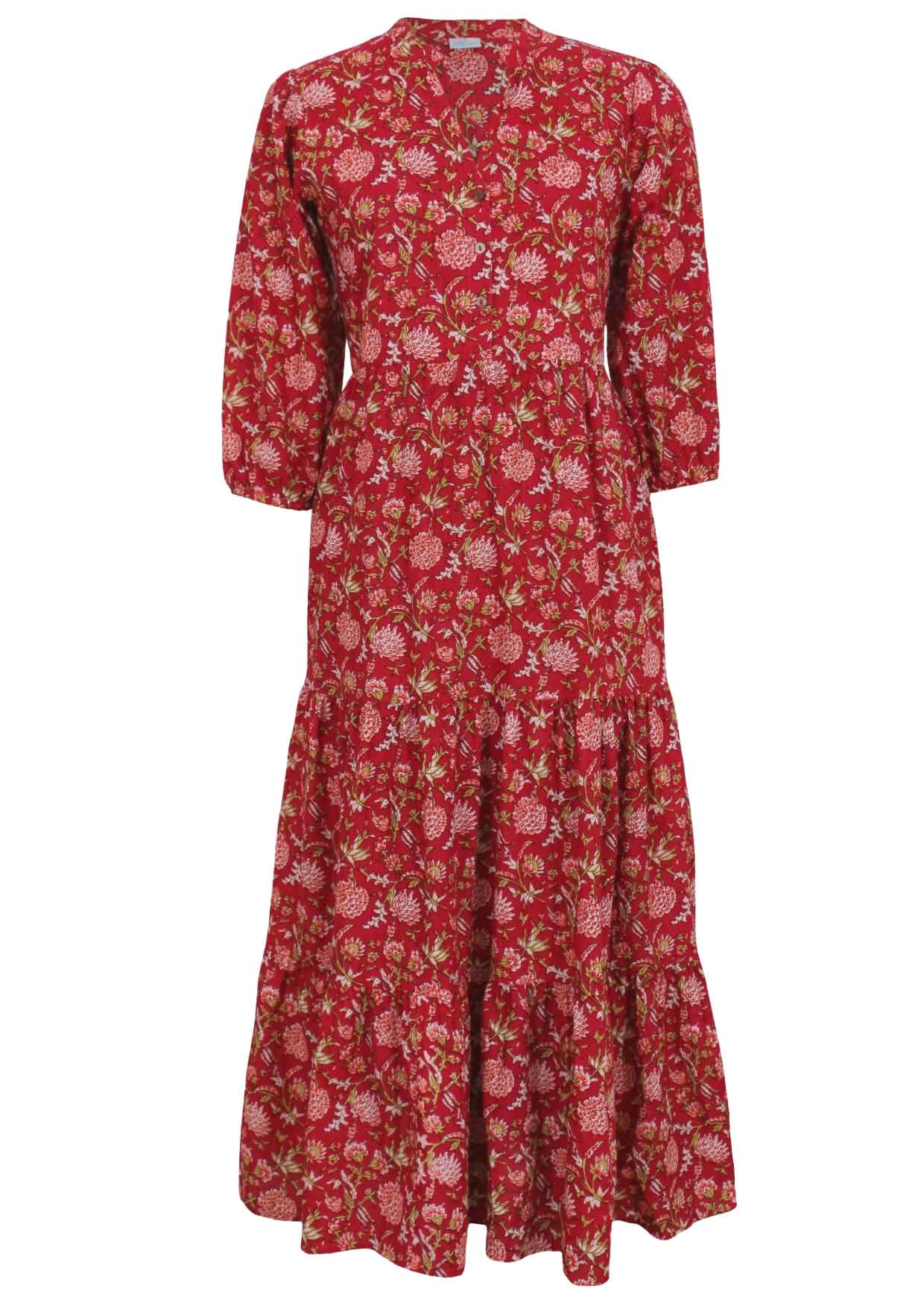 Tiered Maxi Dress Cranberry