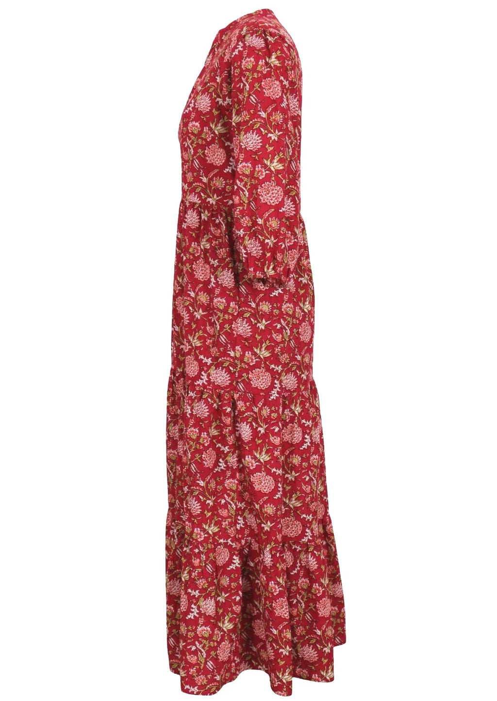 Tiered Maxi Dress Cranberry