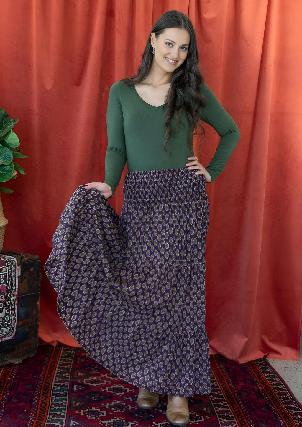 Dawn Maxi Skirt Kumari Purple