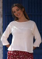 Demi Top Natural White