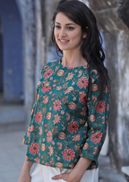 Demi Top Vanya Green