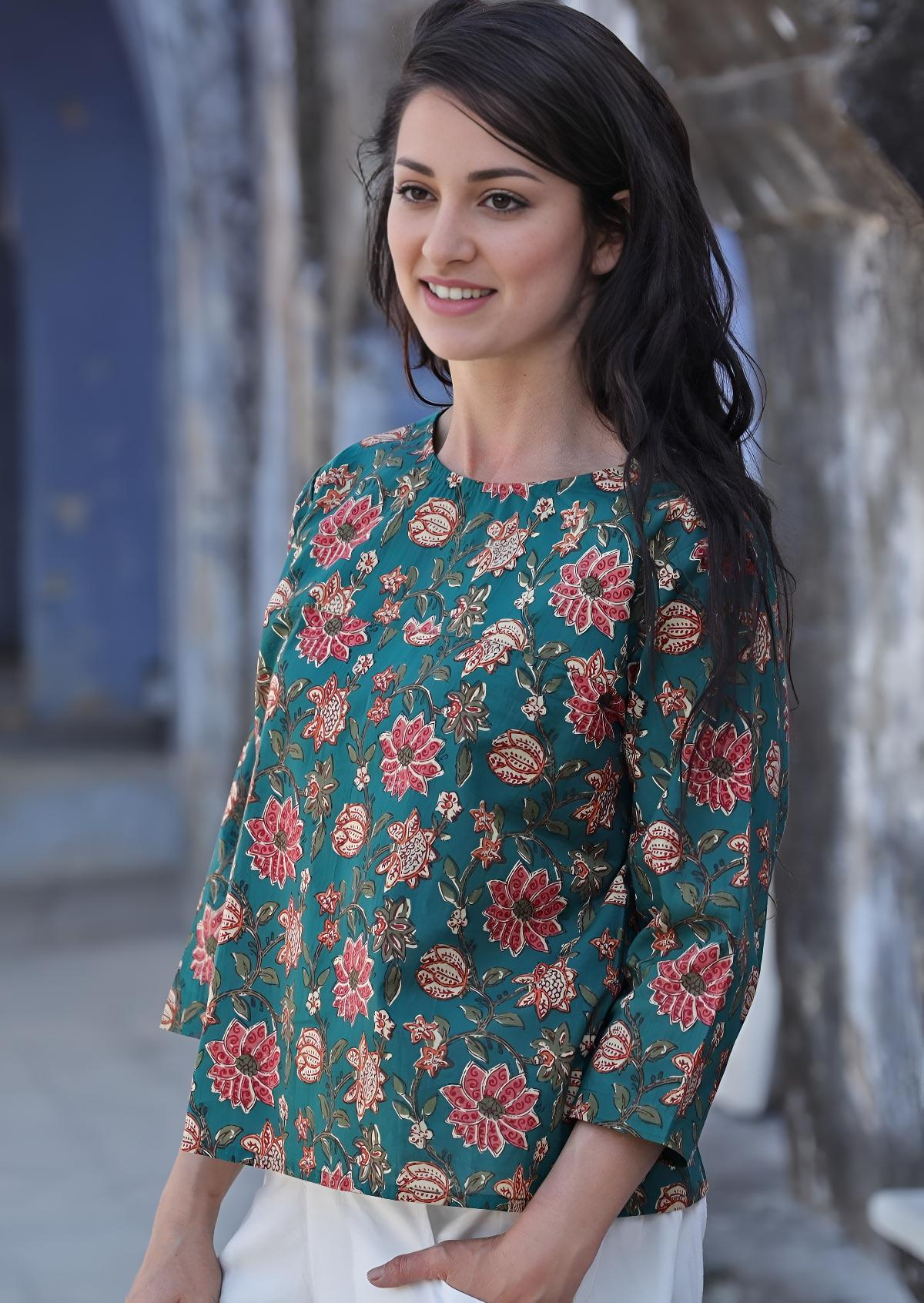 Demi Top Vanya Green