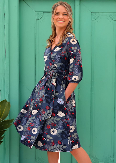 Ella Wrap Dress Gardenia