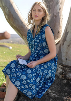 Ember Midi Dress Blue Meadow