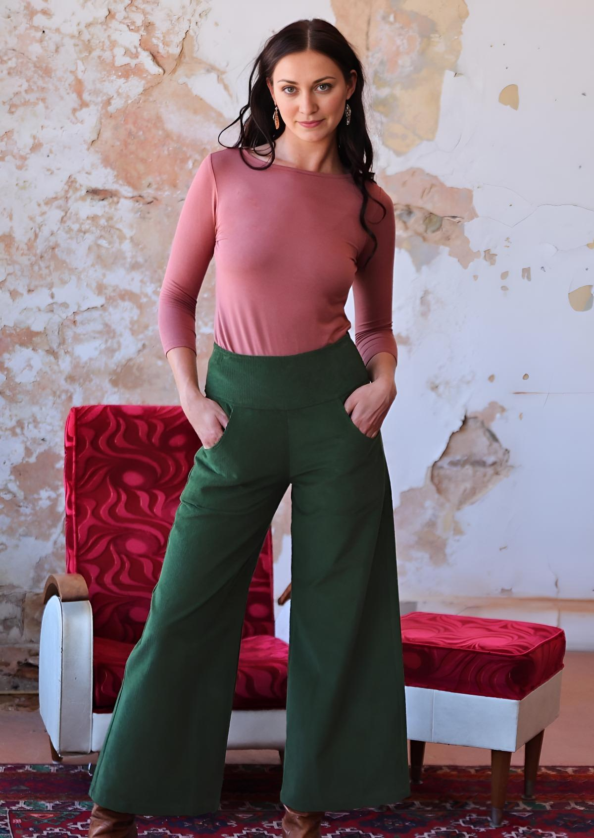 Esta Corduroy Pants Green