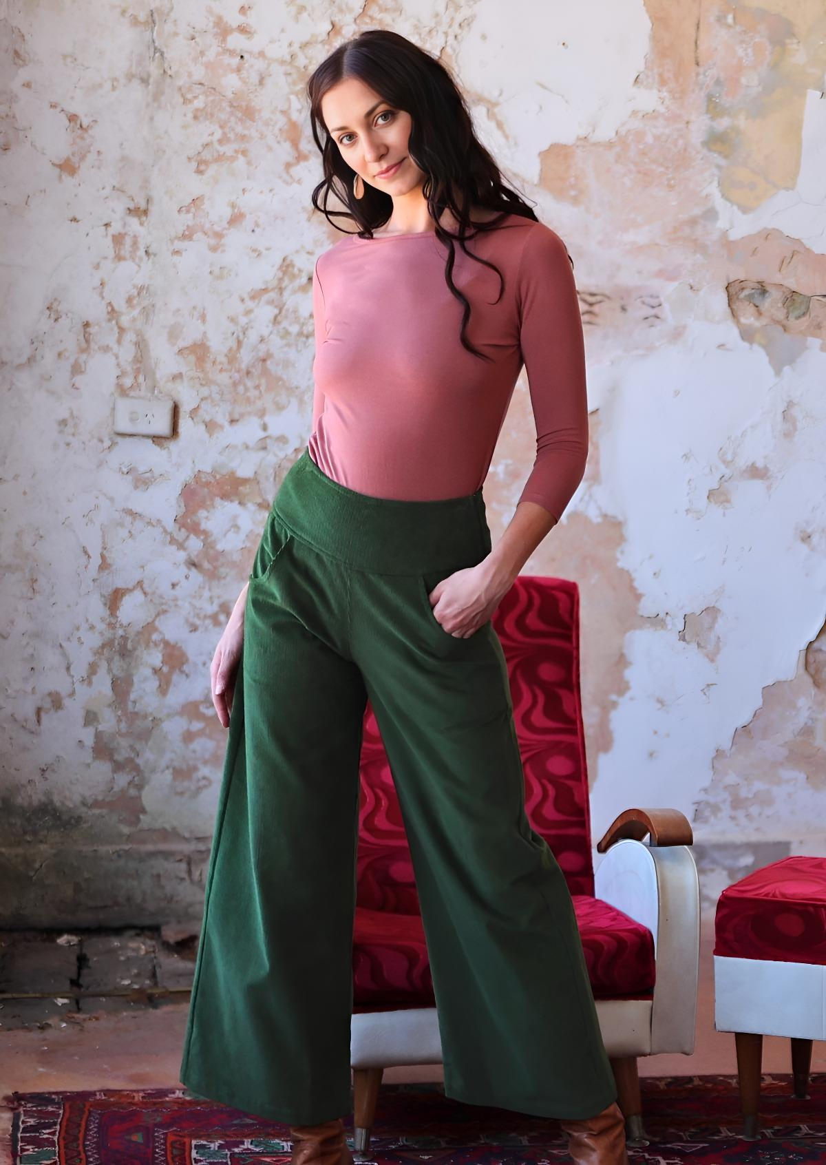 Esta Corduroy Pants Green