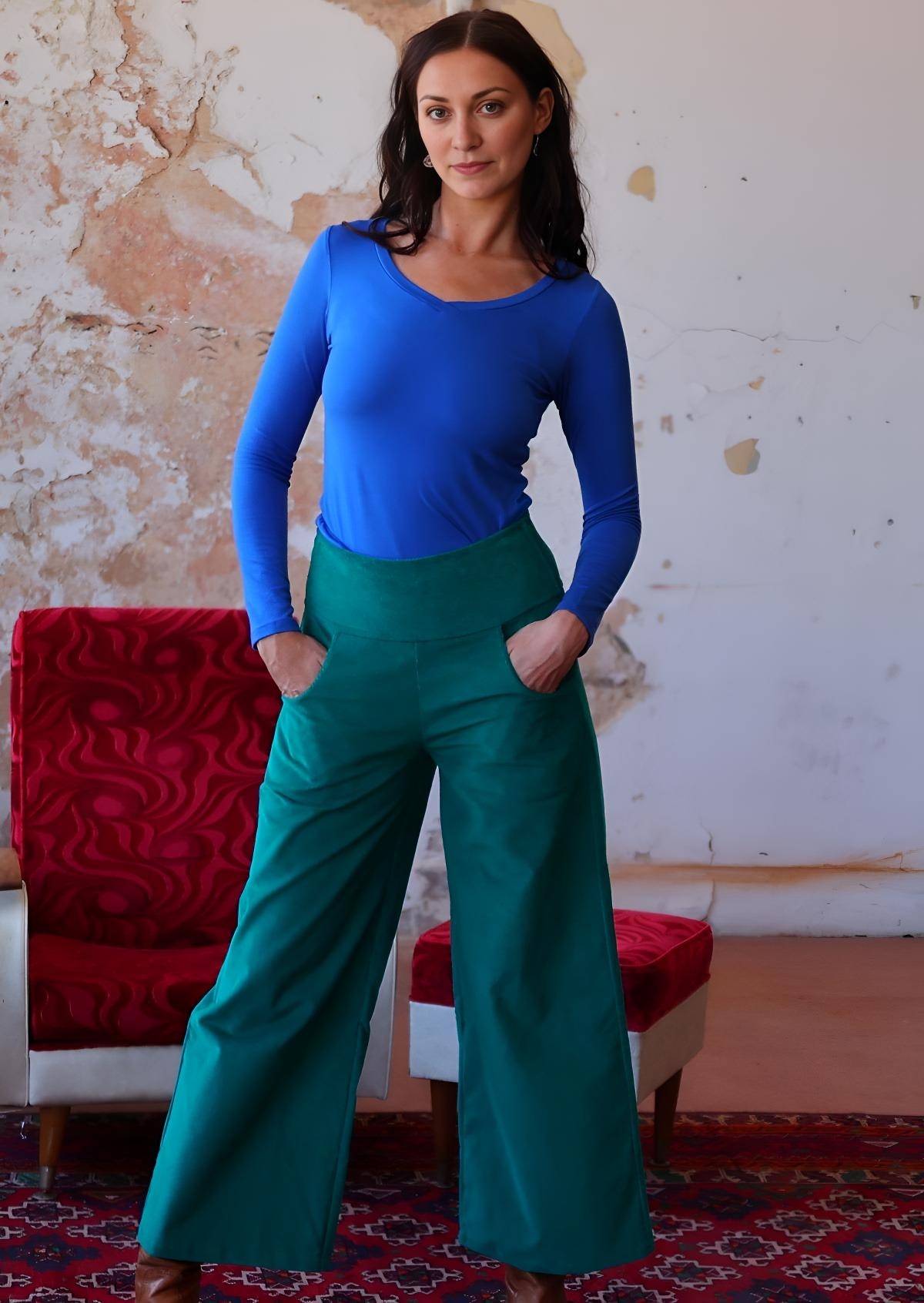 Esta Corduroy Pants Teal