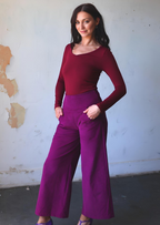 Esta Corduroy Pants Plum