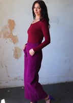 Esta Corduroy Pants Plum