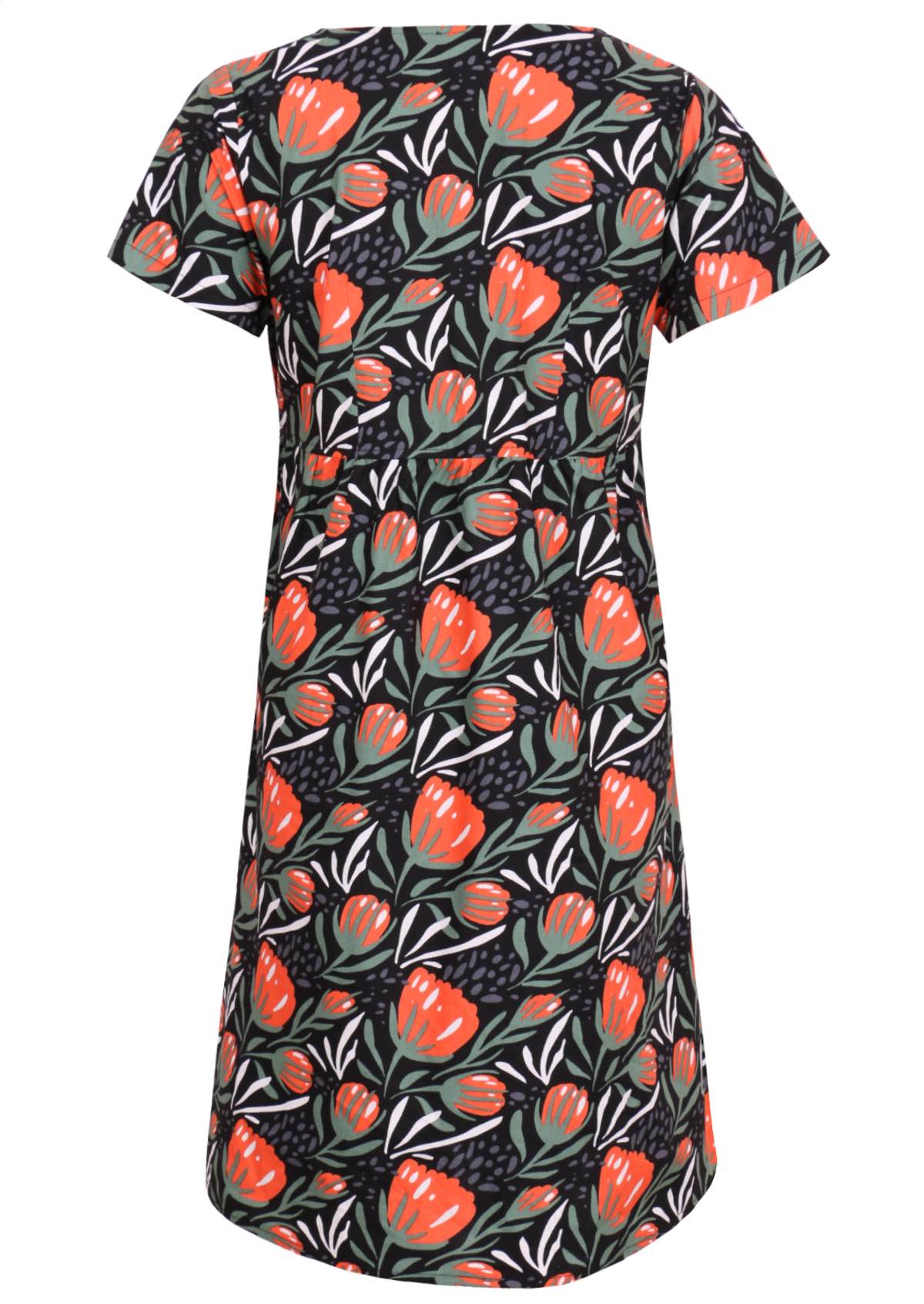 Beautiful botanical print cotton dress will capture interest of onlookers