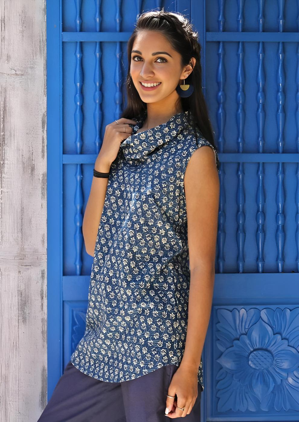 Farrah Top Bluebell