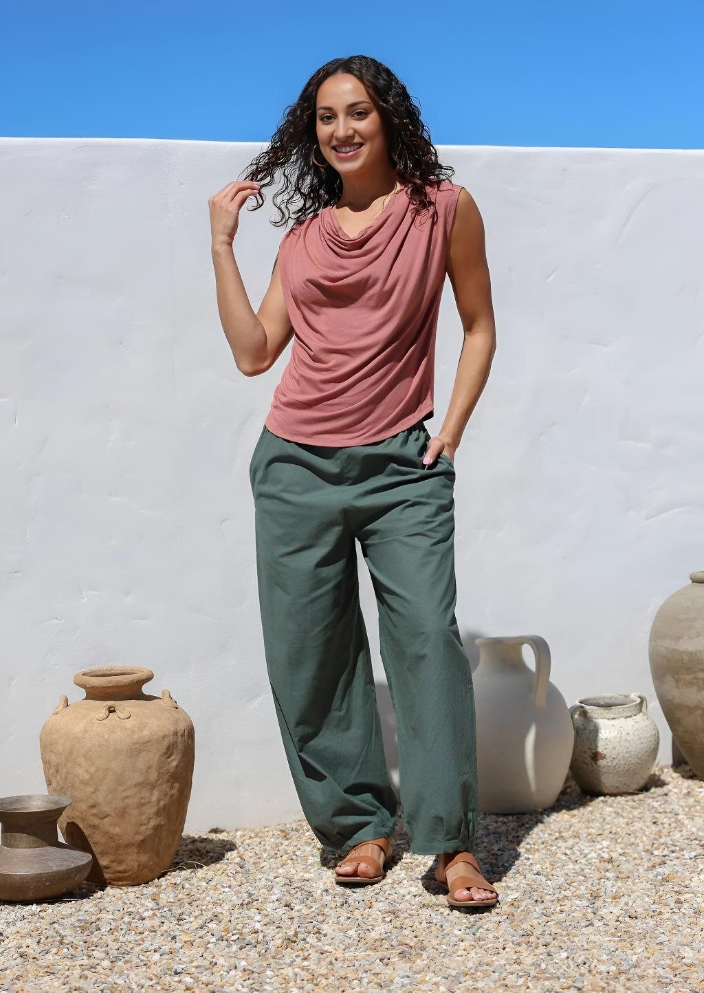 Greta Pants Jungle Green