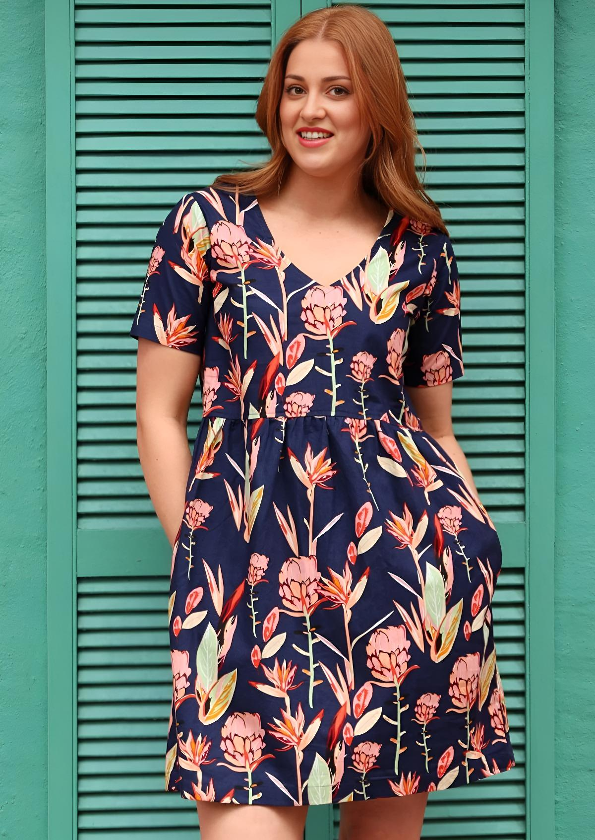 Harlow Dress Bird of Paradise