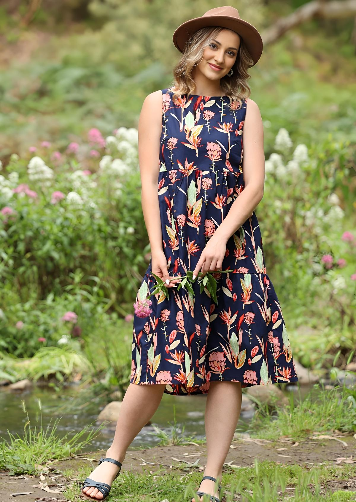 Harper Dress Bird of Paradise