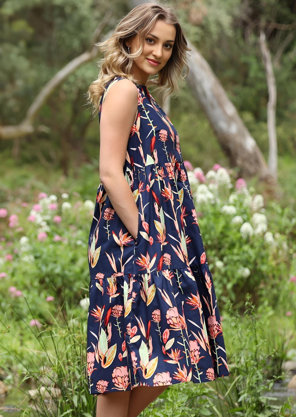 Harper Dress Bird of Paradise