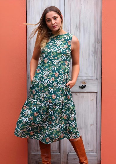 Harper Dress Flannel Flower