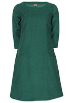 Jamie Dress Corduroy Hunter Green