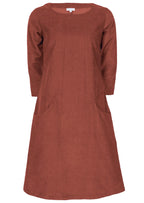 Jamie Dress Corduroy Burnt Henna