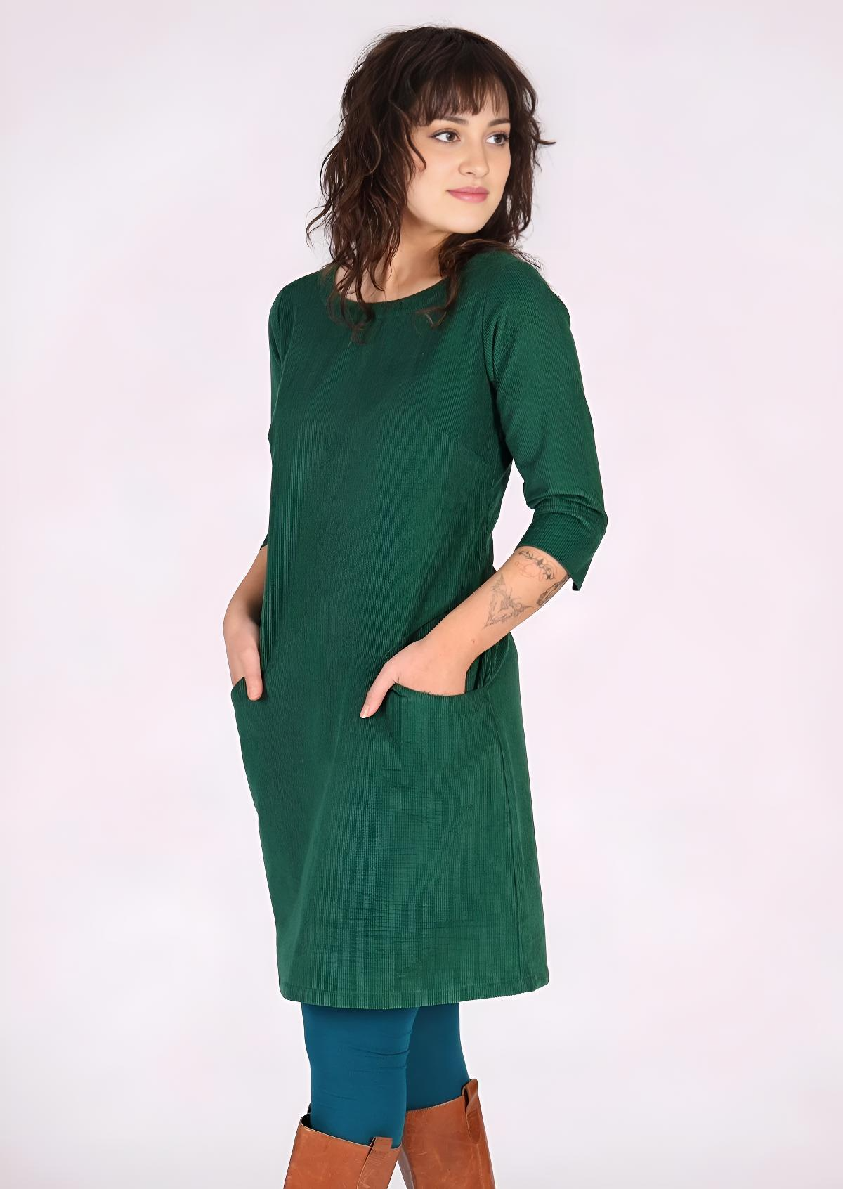 Jamie Dress Corduroy Hunter Green