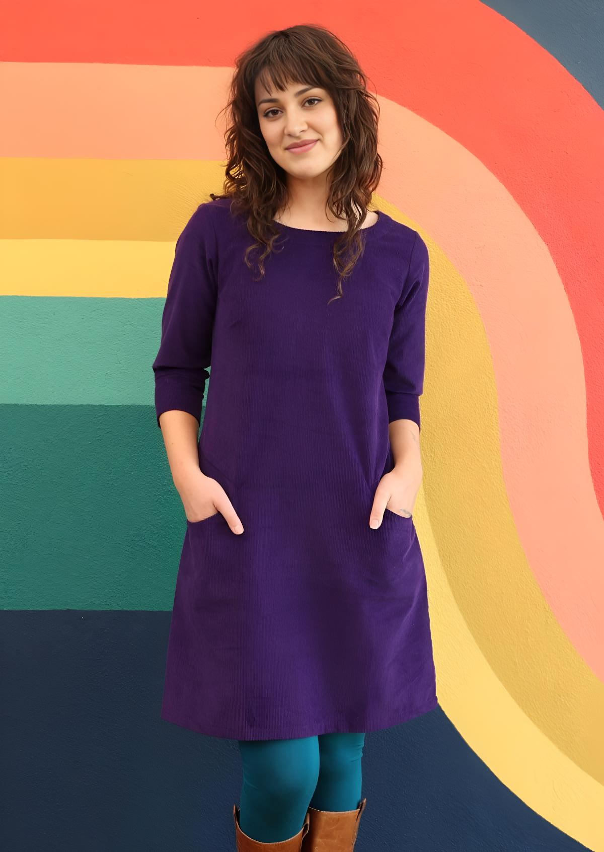 Jamie Dress Corduroy Purple