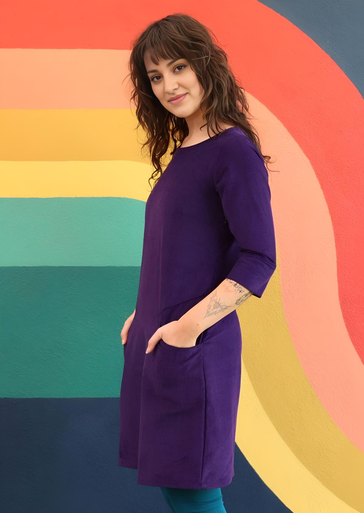 Jamie Dress Corduroy Purple