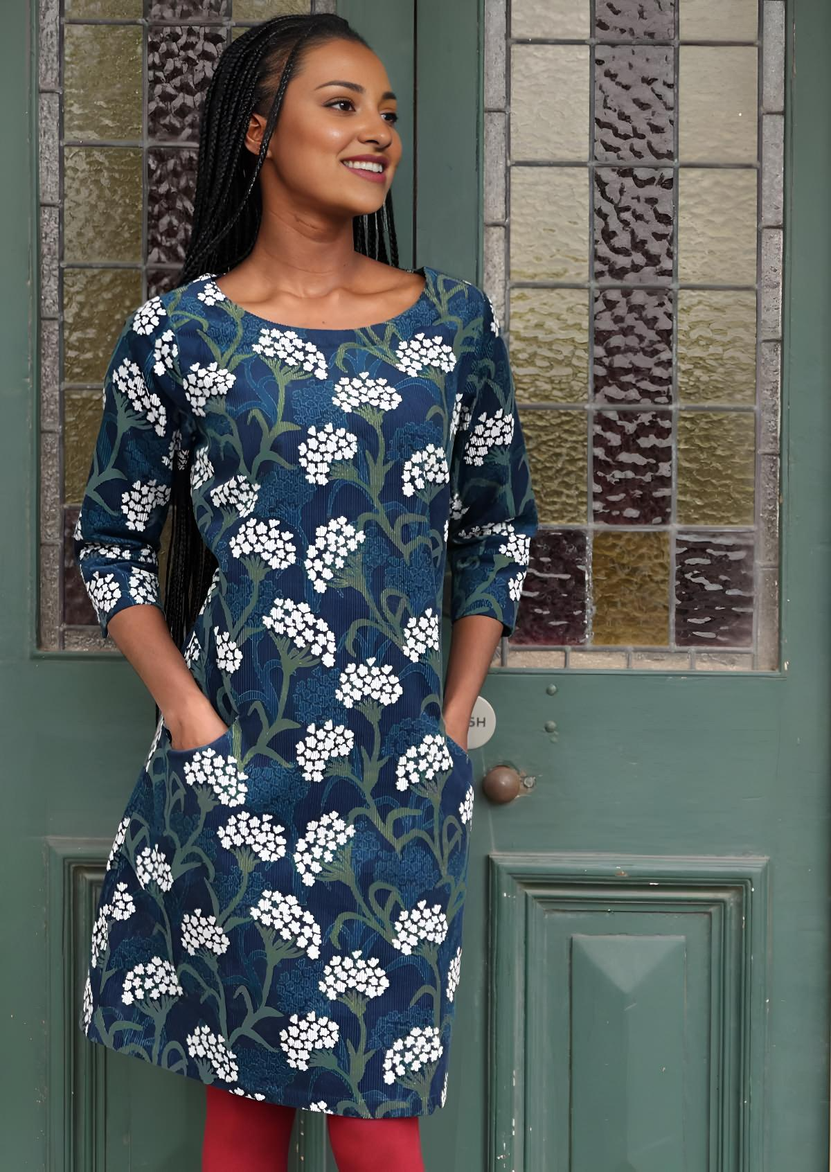 Jamie Dress Corduroy Yarrow