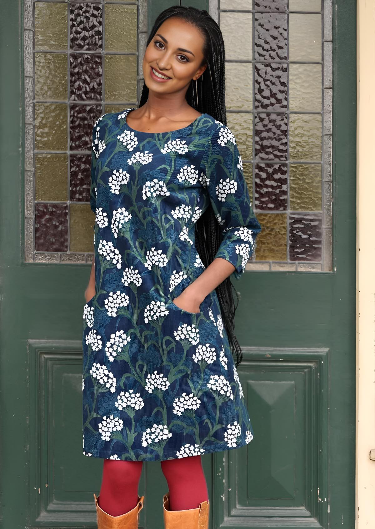 Jamie Dress Corduroy Yarrow