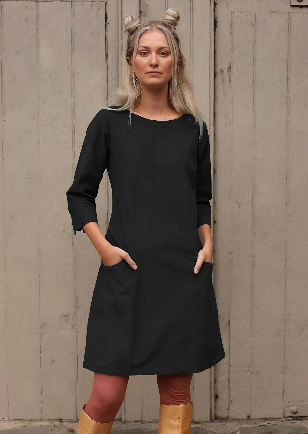Jamie Dress Corduroy Black