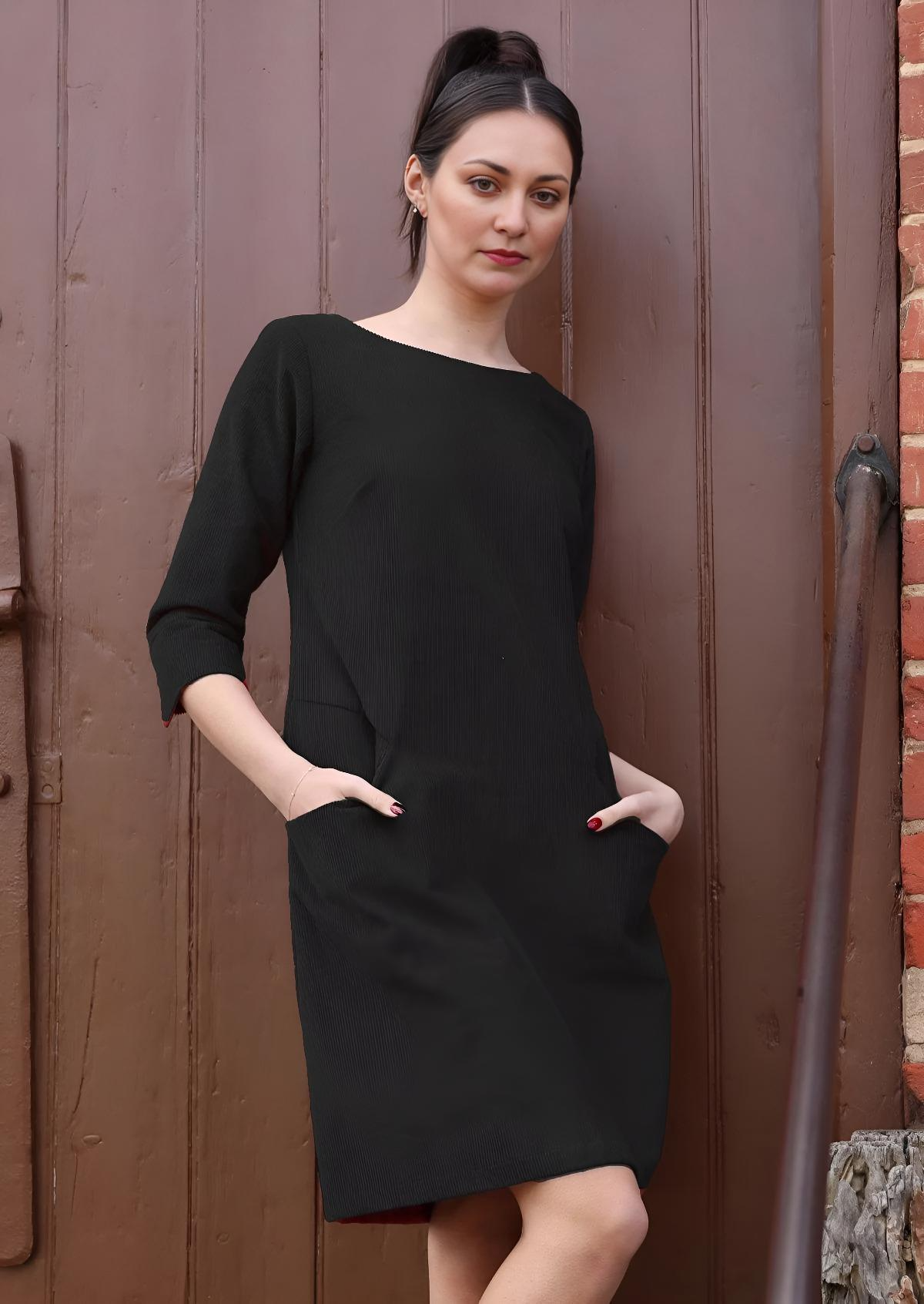 Jamie Dress Corduroy Black