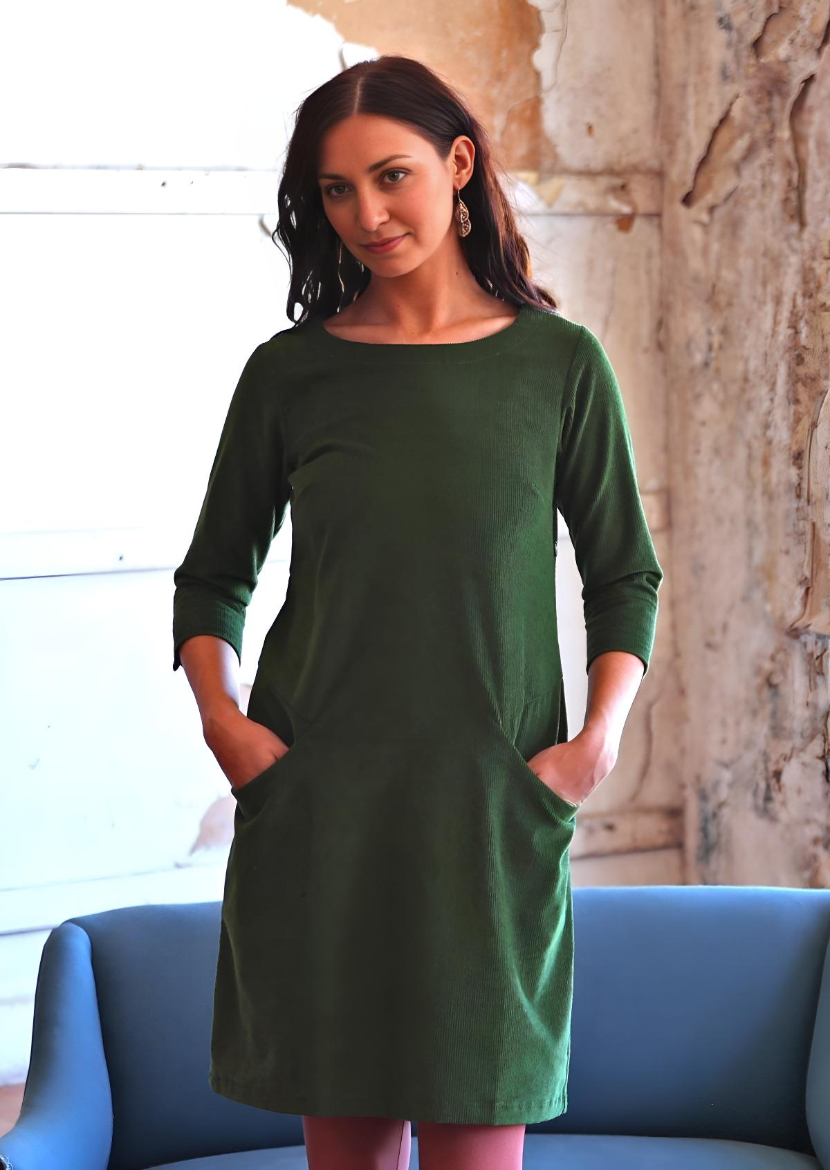 Jamie Dress Corduroy Green