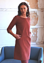 Jamie Dress Corduroy Burnt Henna