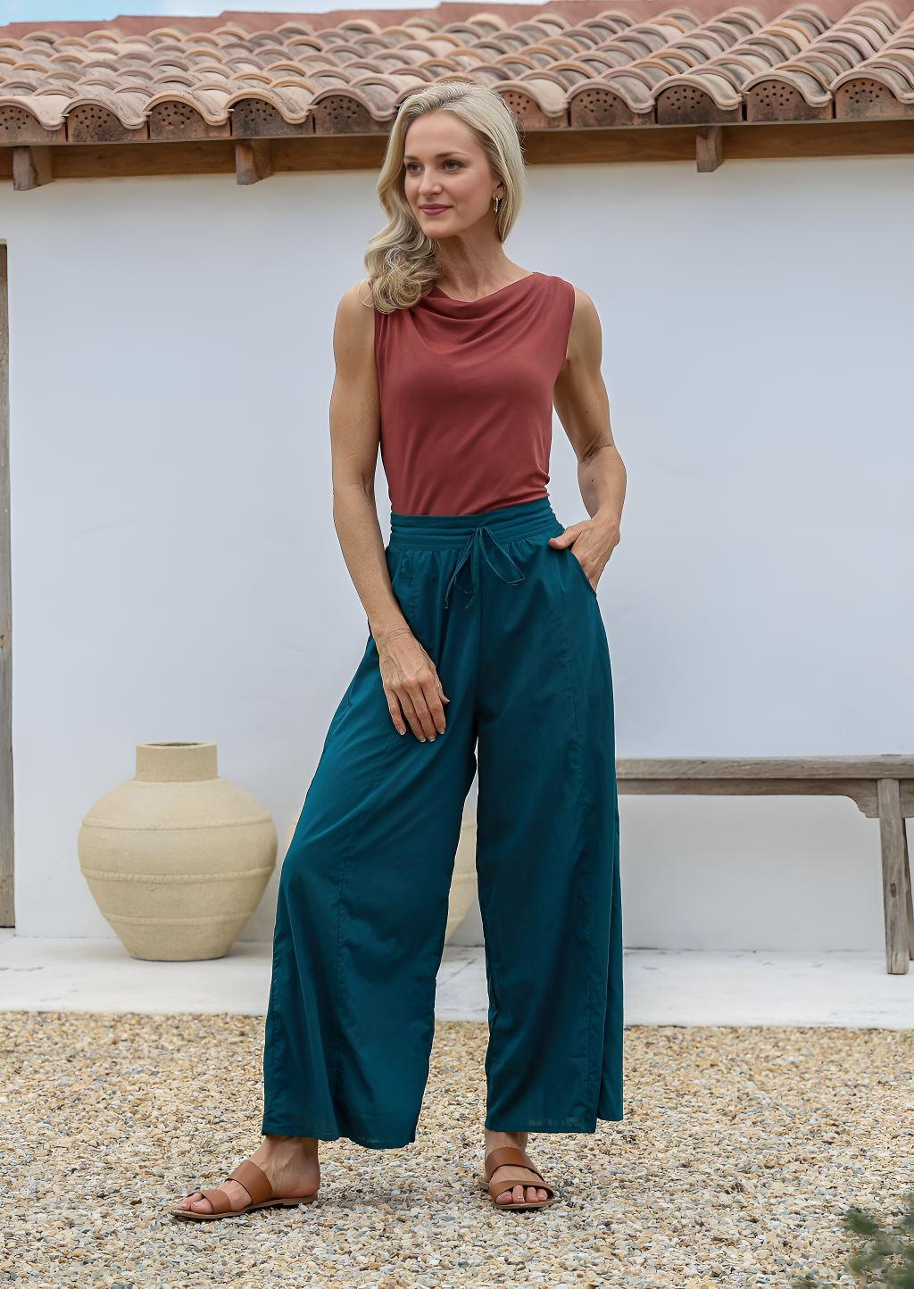 Janis Pants Deep Lagoon