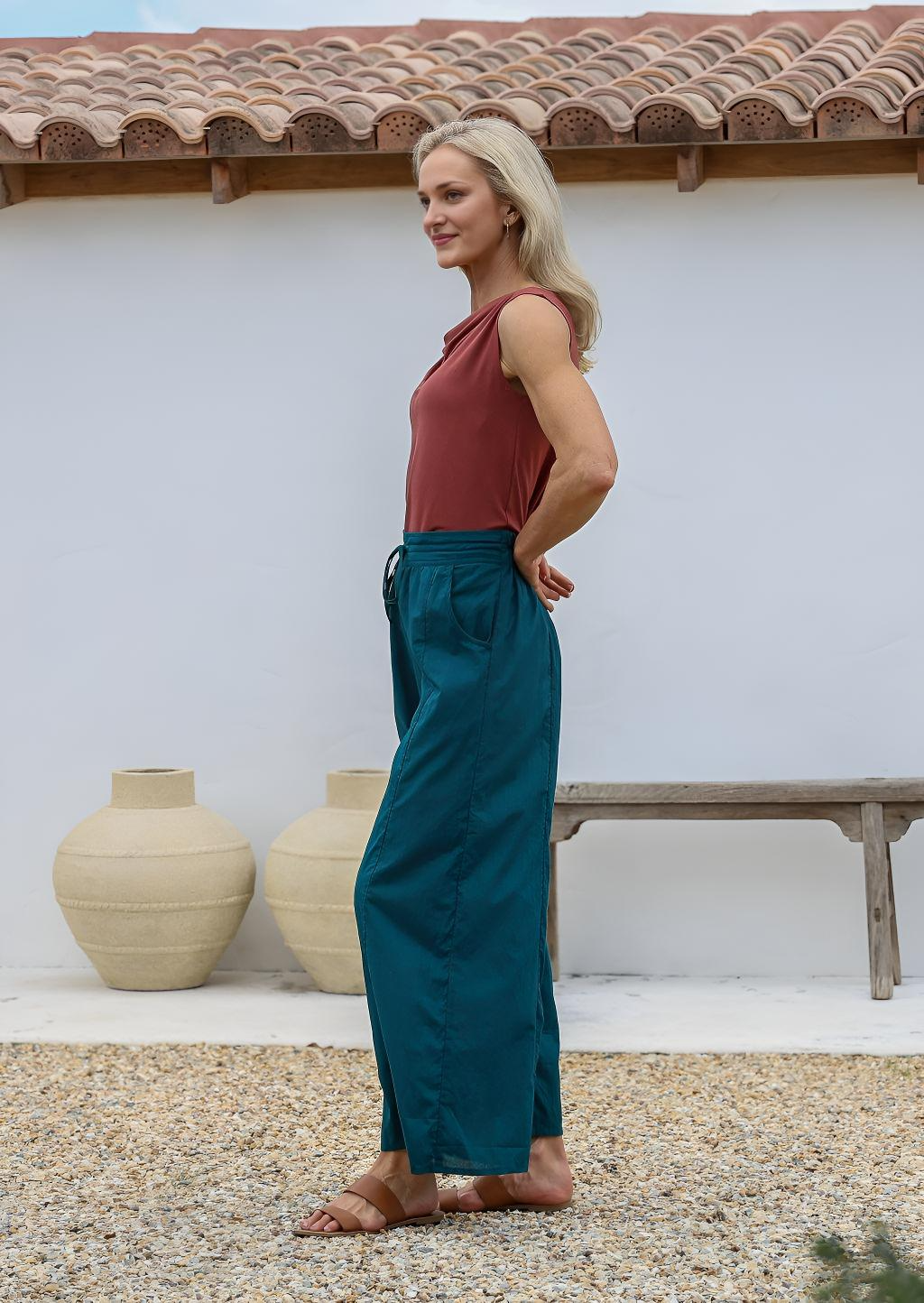 Janis Pants Deep Lagoon