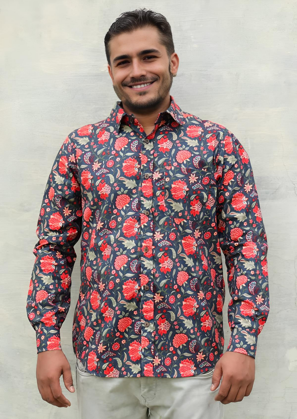Long Sleeve Men's Cotton Shirt Kaveri