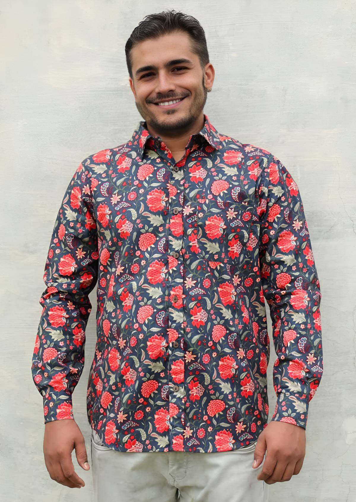 Long Sleeve Men's Cotton Shirt Kaveri
